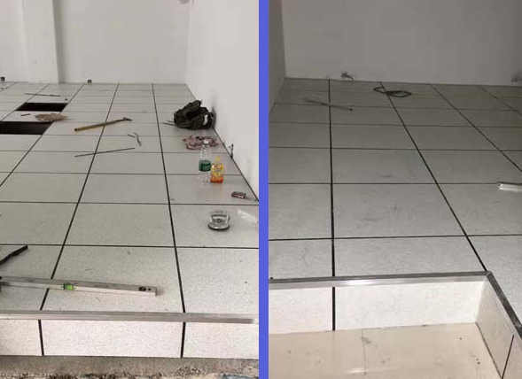 河南全鋼防靜電地板施工前預備